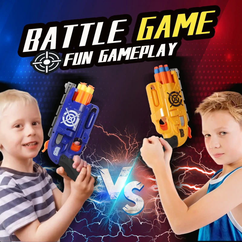 Pistola de balas blandas de 6 disparos para niños con 20 balas, pulsera de objetivo, pistola de juguete Manual, juegos de disparos para interiores y exteriores, regalos para niños - imagen 5