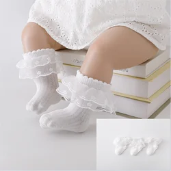 Calcetines de encaje blanco para bebé recién nacido