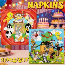 Servilletas Looney Tunes para baby shower de dibujos animados
