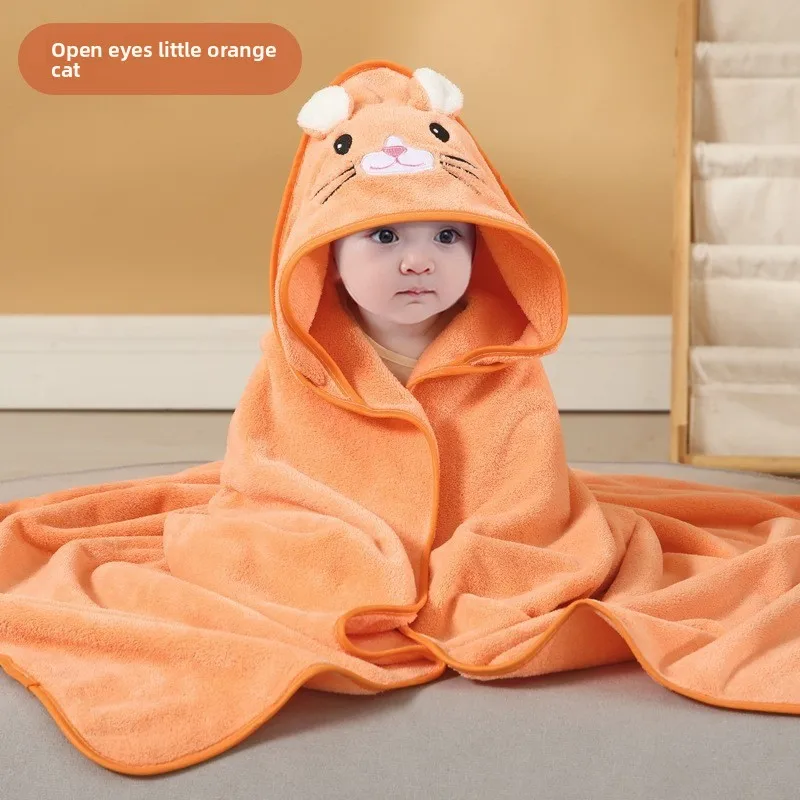 Manta de baño con orejas para bebé – Suave y absorbente - imagen 2