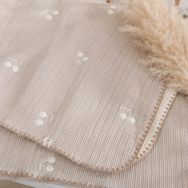 Mantas con estampado dibujos animados para otoño e invierno, Sábana cama, decoración versátil para guardería, QX2D - imagen 3