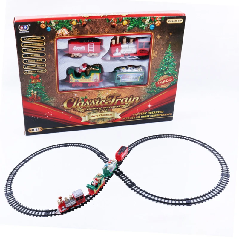 New Electric Train Set Mini Santa Claus Rail Car Toy Creative Decoration Christmas Tree Train Gift Children's Education Toy Gift - imagen 5