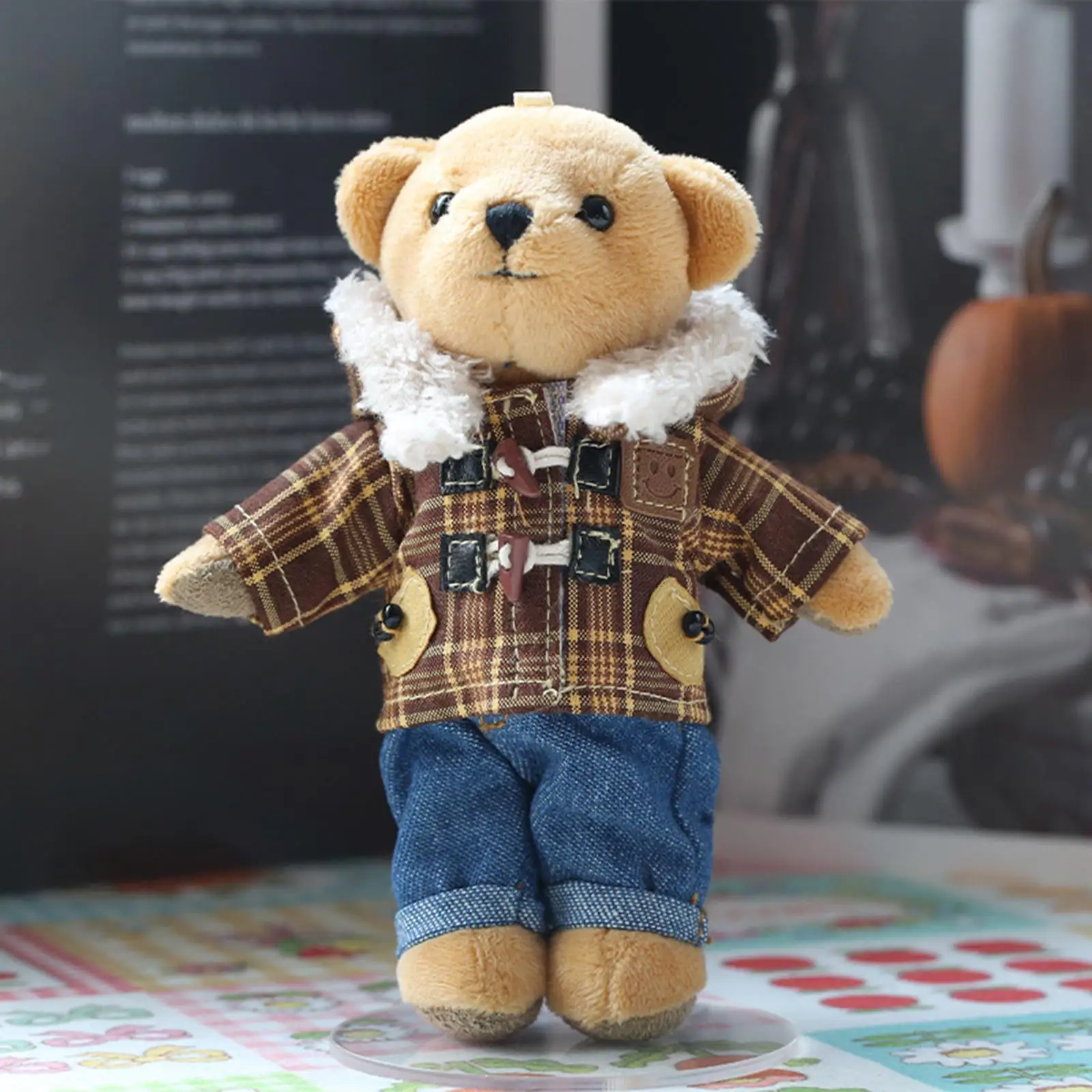 Doll Coat Miniature Clothes Accs, Handmade Clothing for 15cm Girl Dolls Dress up Halloween Gifts, New Year Gifts