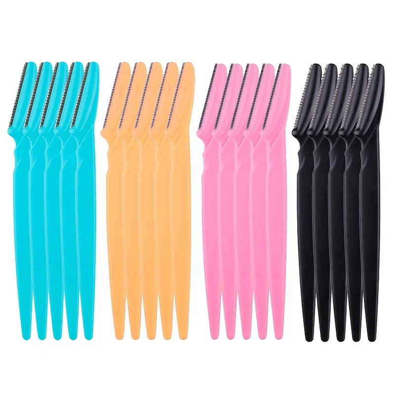 Recortador de cara, cuchillo de afeitar para ojos, Karsyngirl, 20 unids/set, cuchillas para cejas, herramientas de maquillaje para dar forma, raspador de depilación corporal Facial