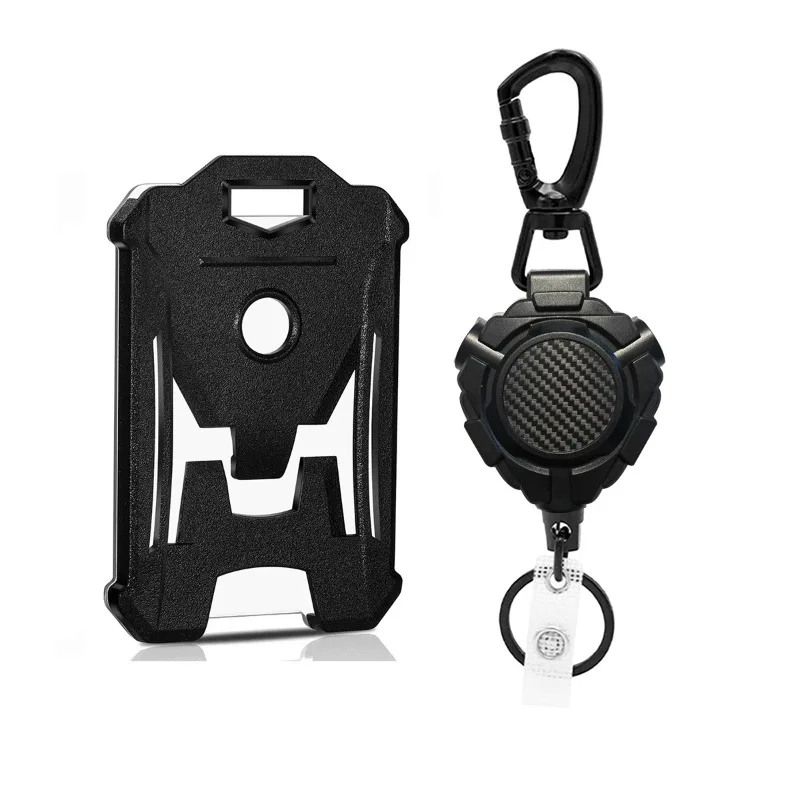 1pc ID Card Holder Bus Card Cover Case Badge Reel Clip Heavy Duty Badge Clip Retractable Badge Holder - imagen 4