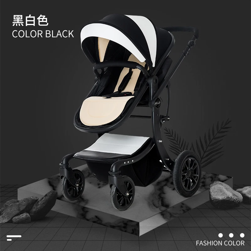 Black white PU hood