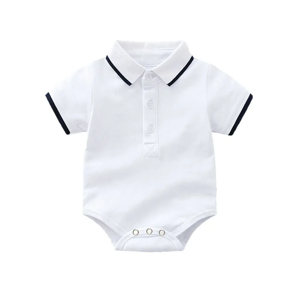 Camisa Polo de verano para niños y Polo corto para niño, conjunto de camisa Polo con cuello de mameluco, pantalones cortos de algodón, ropa para niño pequeño - imagen 4