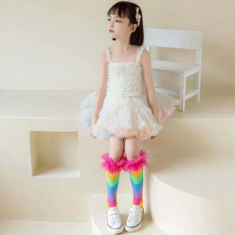 Calcetines ondulados con encaje fino para niña - imagen 5
