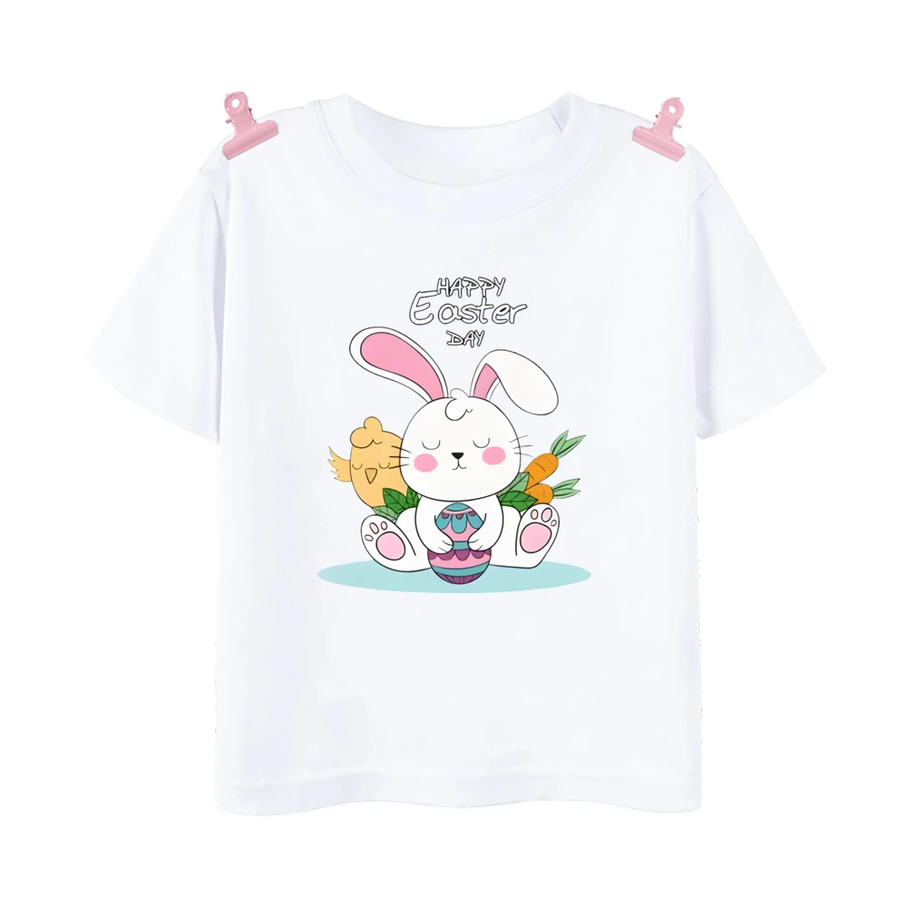 Camiseta de Pascua con conejito para niños manga corta - imagen 3