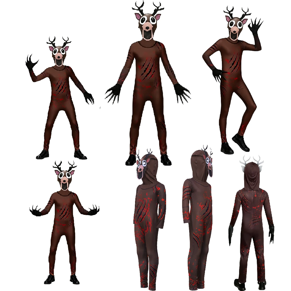 Disfraz de ciervo de 99 noches en el bosque, disfraz de ciervo Animal de 99 noches en el bosque, mono para niños, traje de fiesta de Halloween