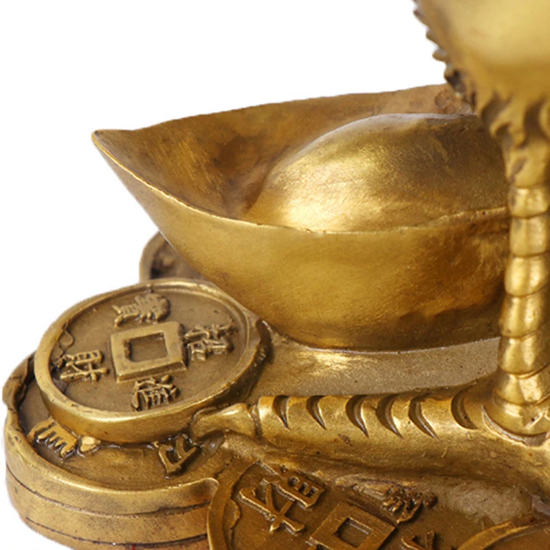 Estatuilla de gallo de latón, estatua china de la suerte Fengshui, adorno para el hogar, oficina, tienda, decoración de escritorio, artesanías hechas a mano - imagen 4