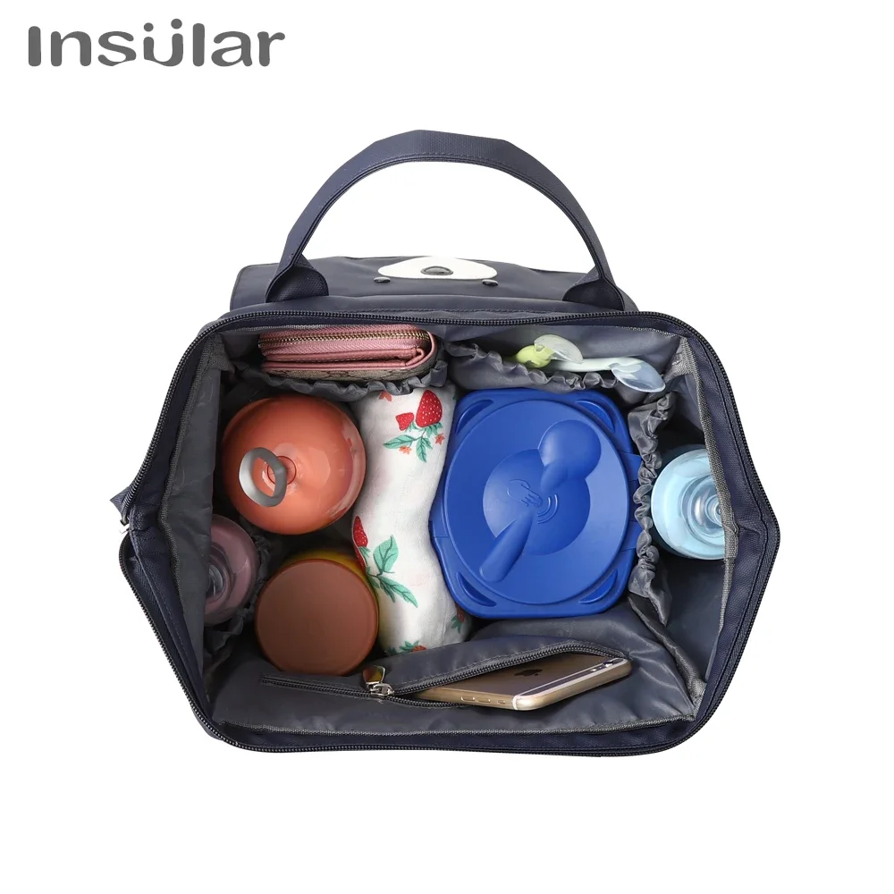Mochila de pañales Insular impermeable para lactancia y cochecito - imagen 4