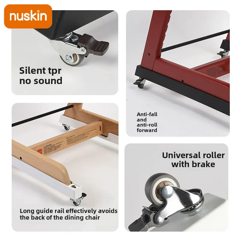 Nuskin tripp Silla de crecimiento polea silla de comedor rueda Universal móvil silla de bebé rueda giratoria Kit de protección Push-Pull - imagen 3