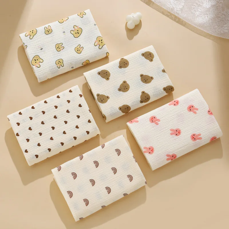 Manta para bebé recién nacido, manta de muselina, Toalla de baño de algodón de 2 capas, funda para cochecito de verano, manta envolvente de gasa para dormir para niños pequeños - imagen 5