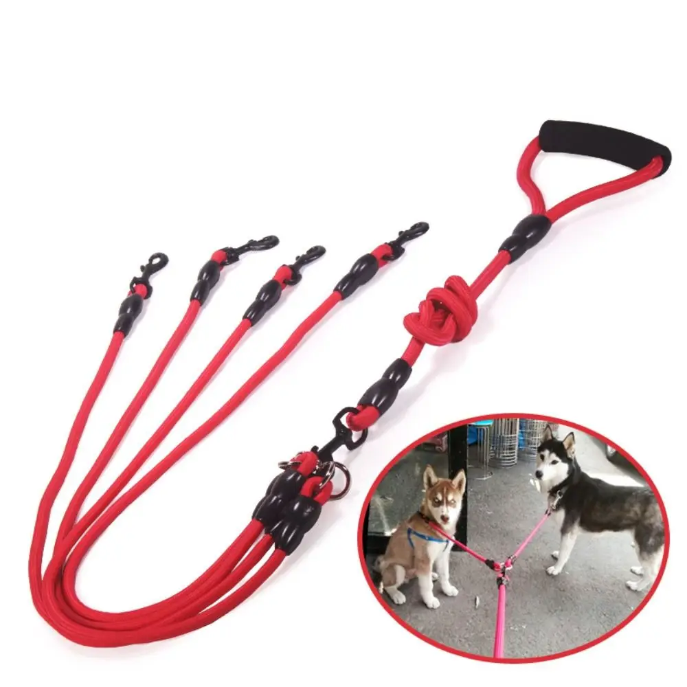 Correa para perros de nailon doble paseo con arnés resistente - imagen 3