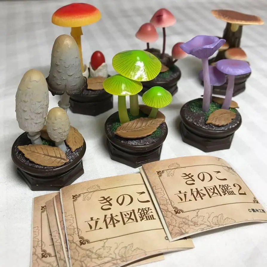 Qualia figuras 3D de hongos coleccionables con enciclopedia visual