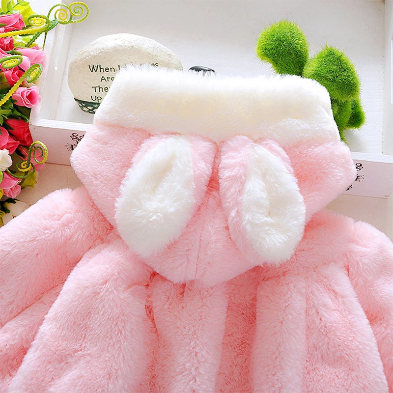 Abrigo infantil de forro polar con capucha para bebé y niño - imagen 4