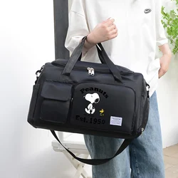 Bolsa de viaje Snoopy, bolsa de entrenamiento de dibujos animados de Anime, Fitness, deportes, gimnasio, Yoga, bolsa de equipaje seco y húmedo separada, bolso de viaje de gran capacidad
