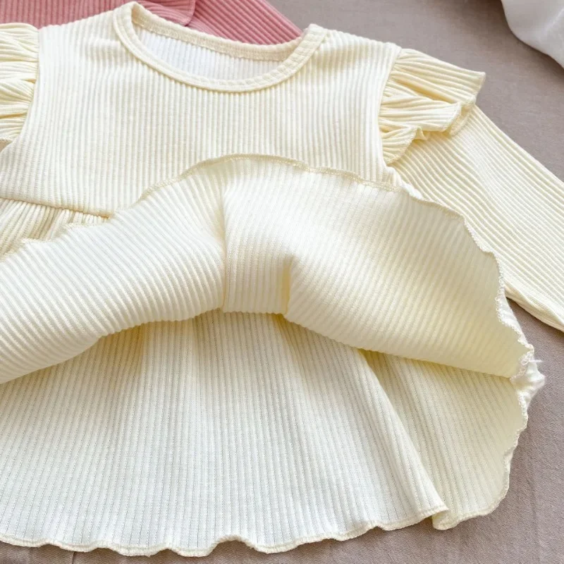 Ins Otoño 2025 – Pijama manga larga de algodón acanalado para bebés - imagen 5