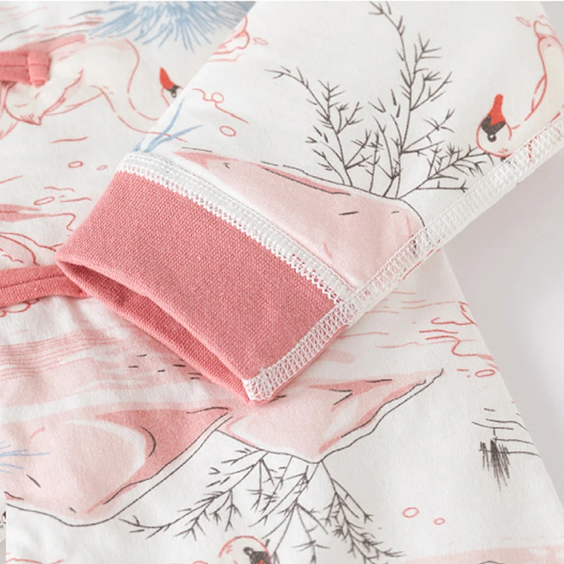 Ropa de otoño e invierno para recién nacidos, monos suaves y gruesos de algodón con dibujos animados de estilo chino, BC054 - imagen 5