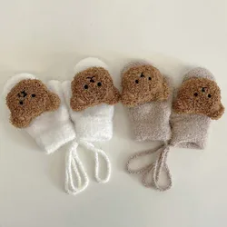 Manoplas de invierno para bebé – Guantes de punto con diseño de oso