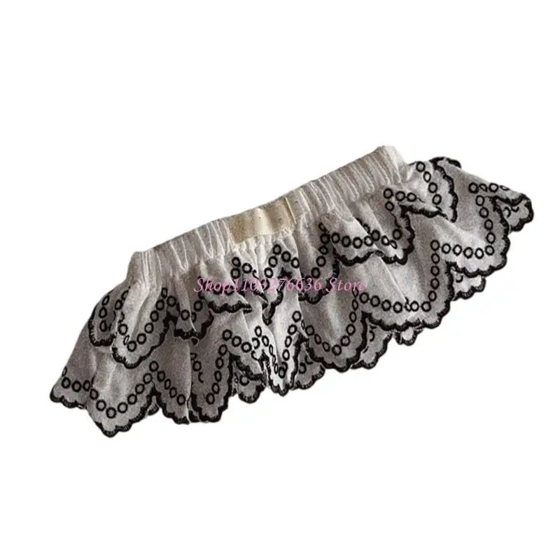 Falda de algodón transpirable para niñas con cintura elástica - imagen 3