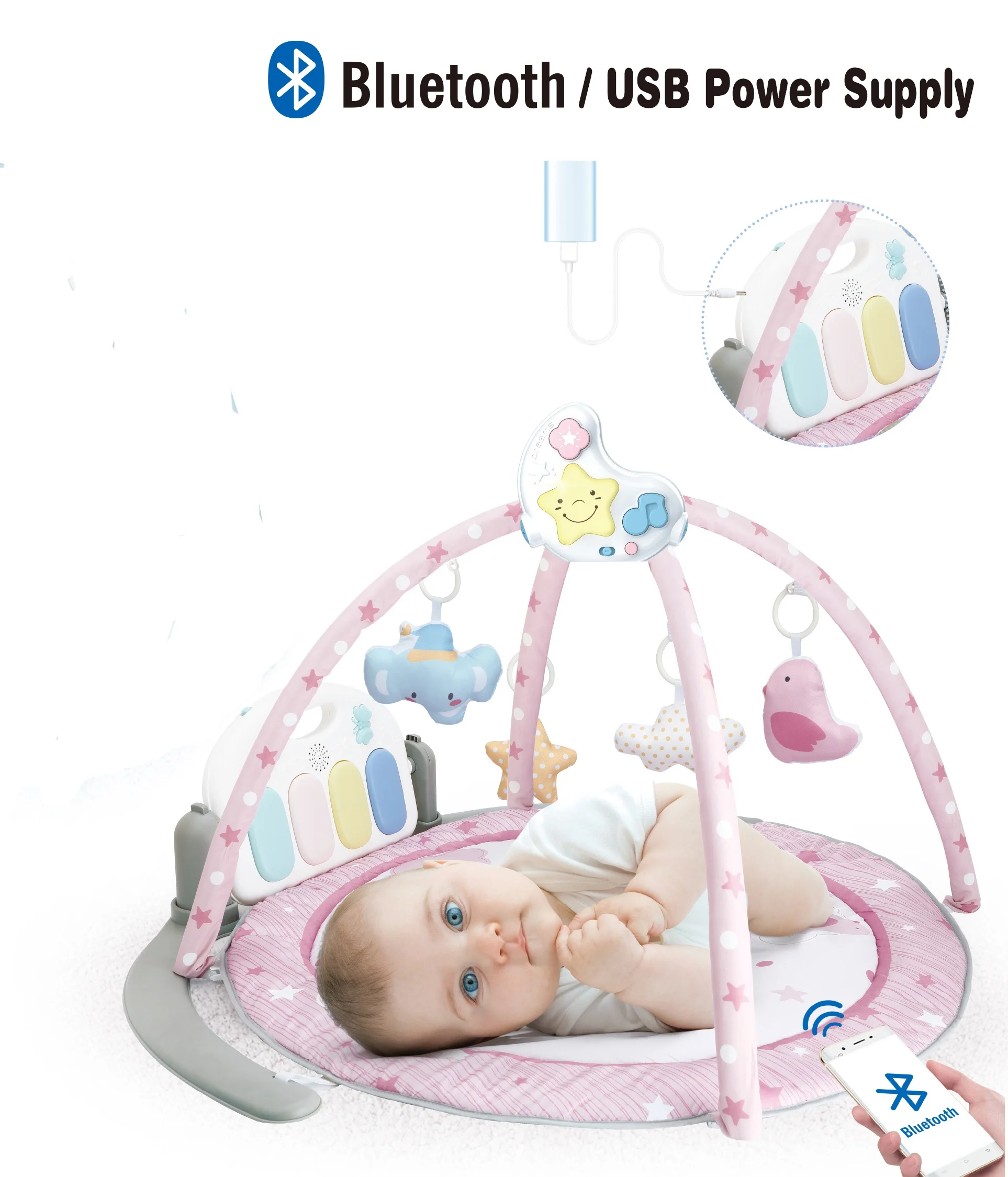 Noticias, juguetes educativos para edades tempranas, estante de Fitness multifuncional, gimnasio para bebé, juego de Piano, estera para dormir, juguetes de interior para niños - imagen 3