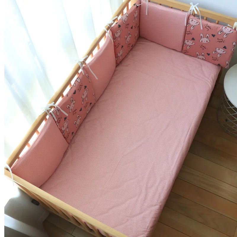 Parachoques nórdico para recién nacidos, Protector de cuna suave y grueso para decoración de habitación de bebé, juego de 6 piezas - imagen 5