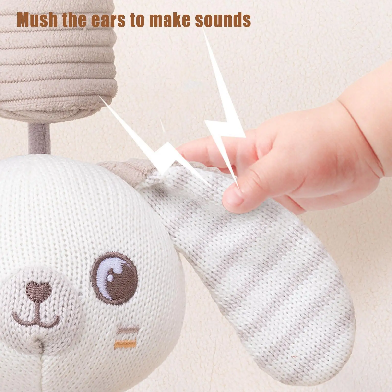 Cochecito de juguete, asiento de coche, muñeca sensorial, entretenimiento de animales para viajes, apaciguador, automóvil, guardería, niña, masticar la dentición - imagen 5