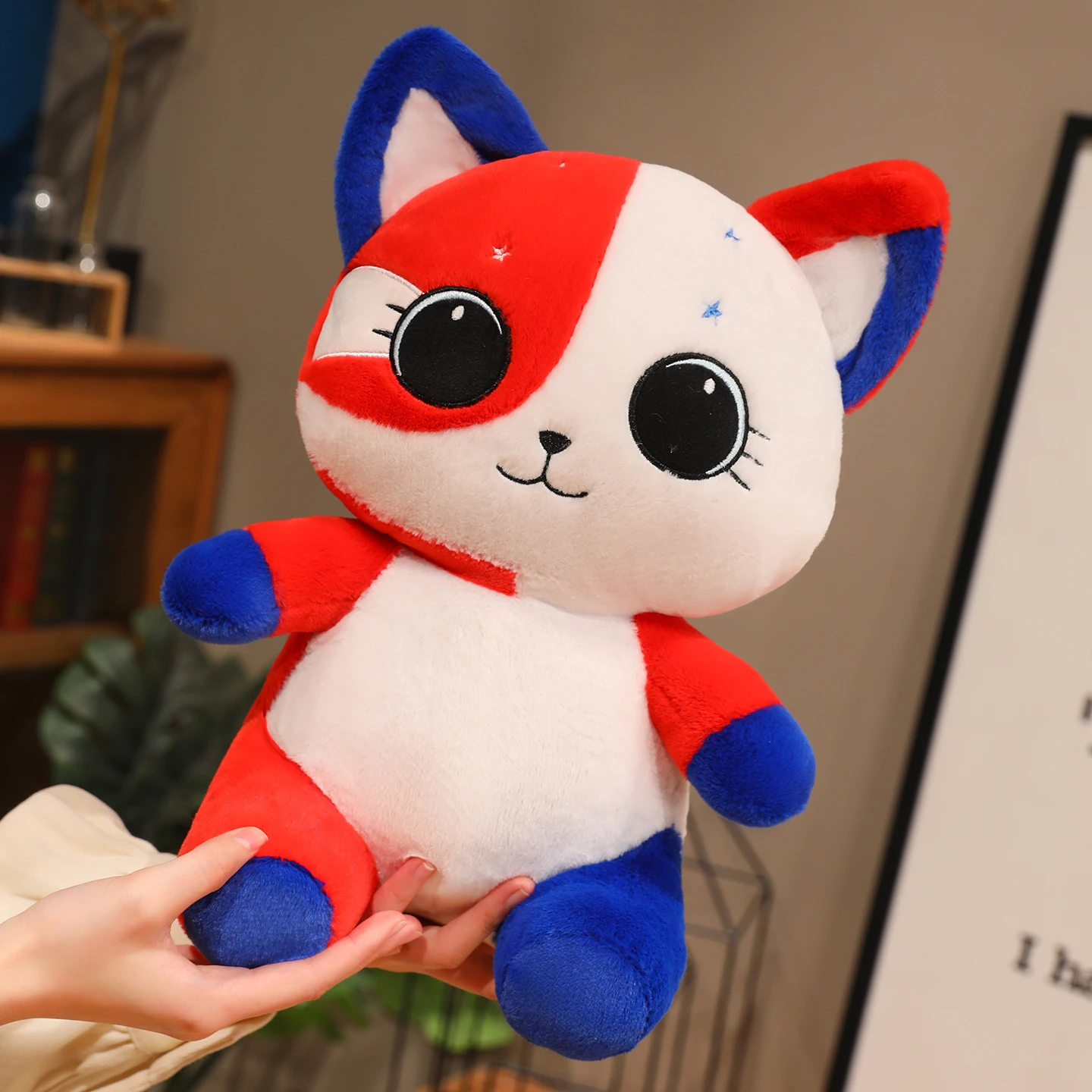 Almohada de felpa gato suave para niños – Cojín sofá y juguete - imagen 4