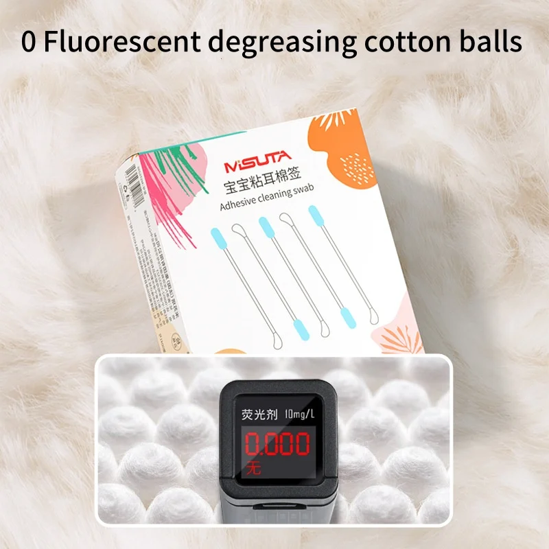 50 unids/caja hisopo de algodón para bebé-varilla de algodón adhesiva de doble punta para bebé-dispositivo especial de limpieza de cerumen y moco Nasal para recién nacidos - imagen 5