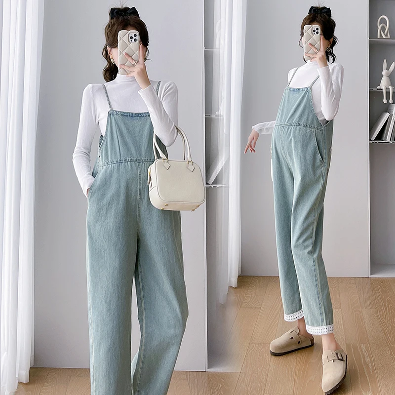 Jeans premamá de mezclilla holgados para embarazadas