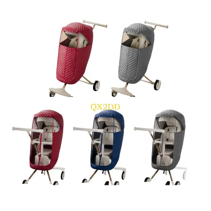 Funda lluvia QX2d para cochecito con parasol y panel transparente