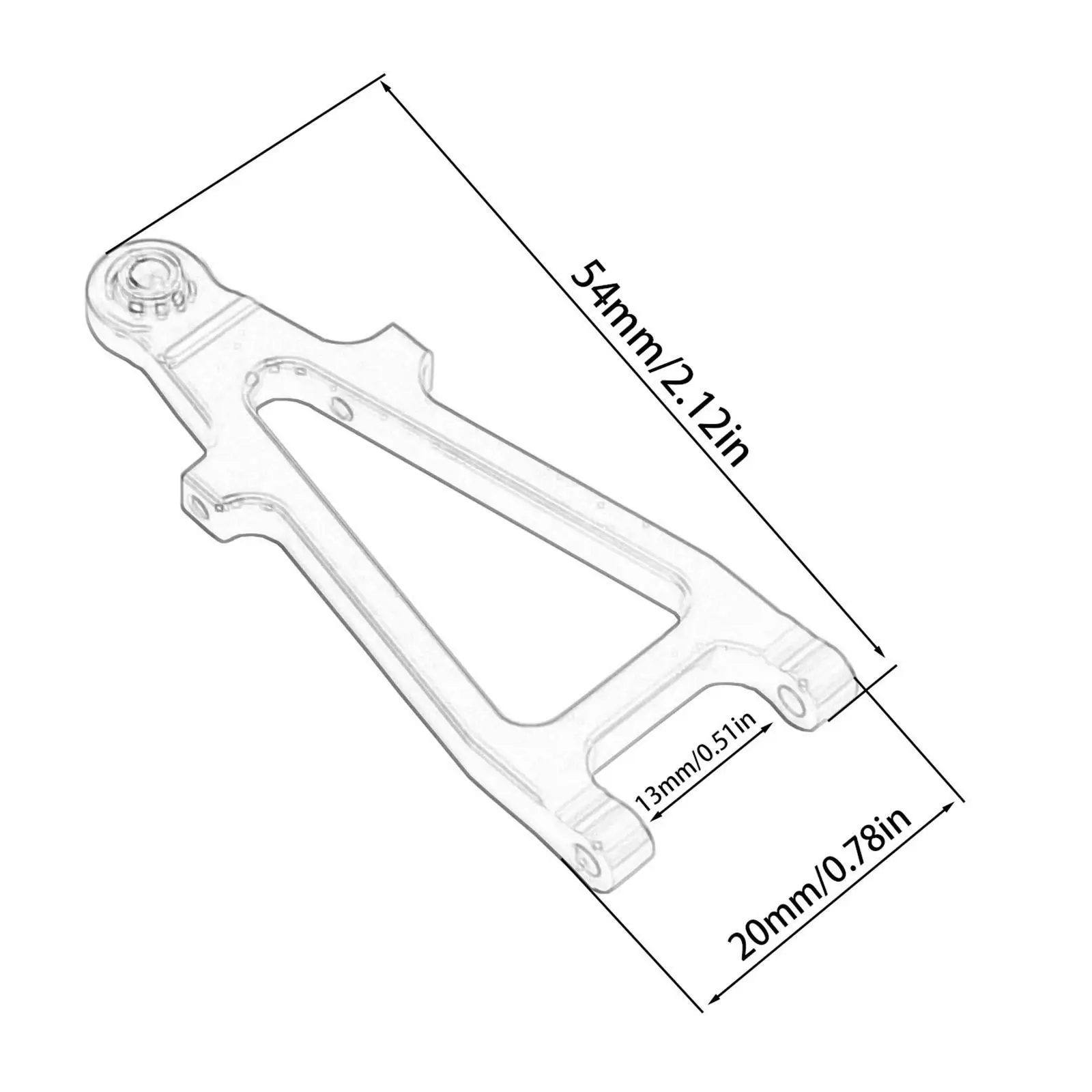 2x RC Car Front Lower Swing Arms 1/20 Premium Heavy Duty High Strength Easy to Replace Modification Part for C8811 20208 JJRC