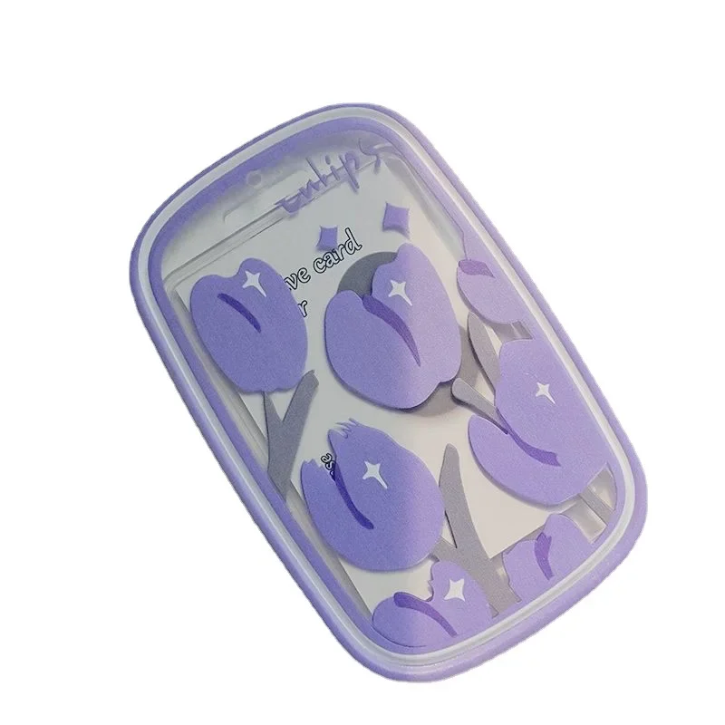 Funda protectora para foto de ídolo coreano, funda para tarjeta de identificación de estudiante con colgante de oso bonito, fundas para sesión fotográfica, funda transparente para tarjetas