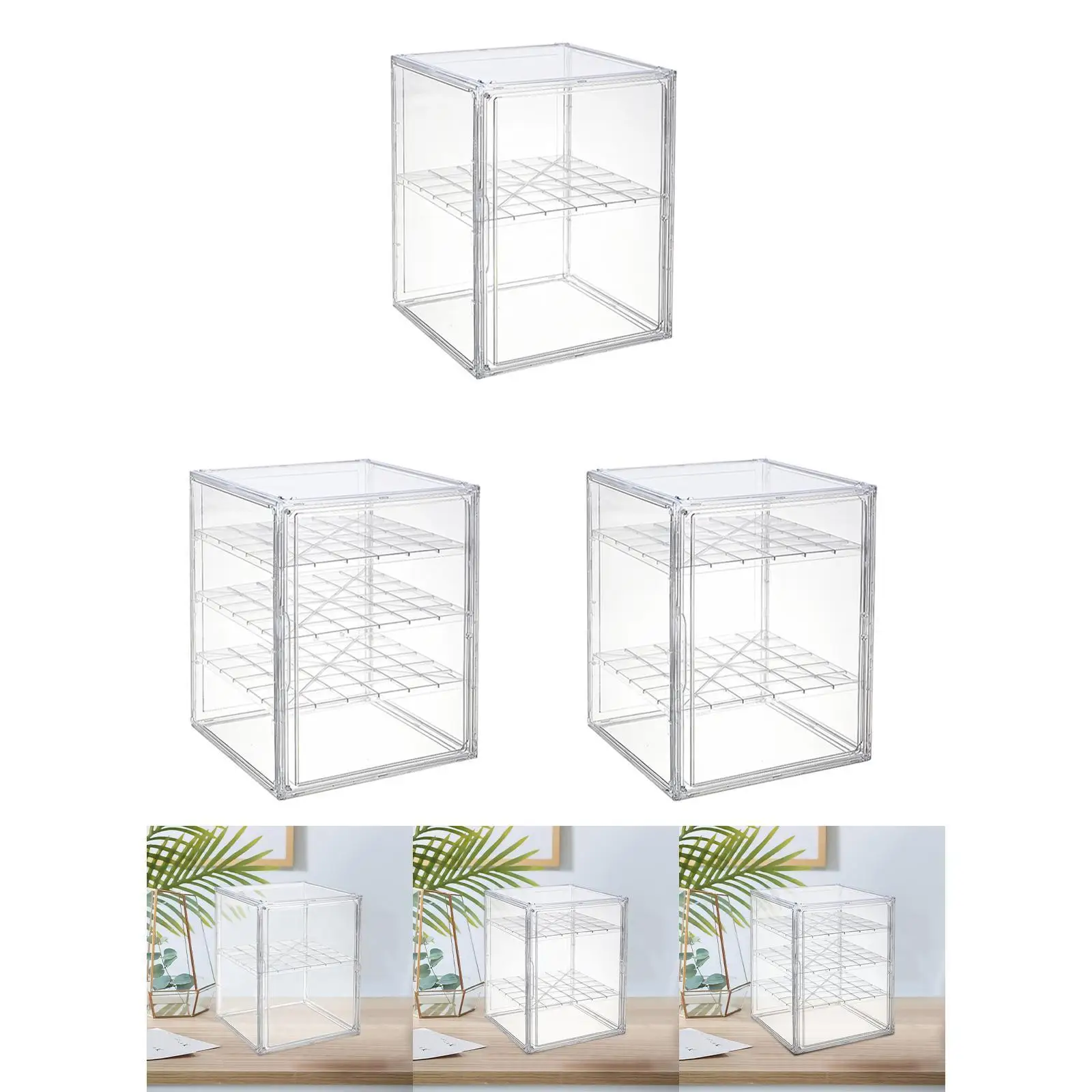 Display Case Helmet Display Case Self-assembly Shelf Collectibles Box Showcase for Collectibles Toys Helmet Souvenirs Booties