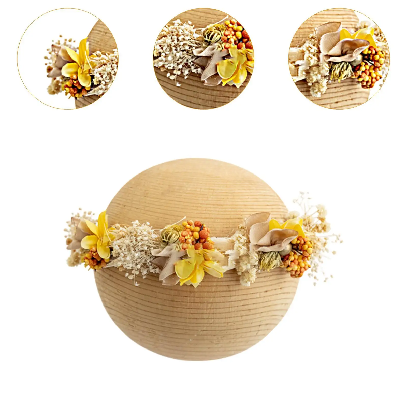 Newborn Flower Headband 0-6 Months Party Kids Birthday Adjustable Hairband