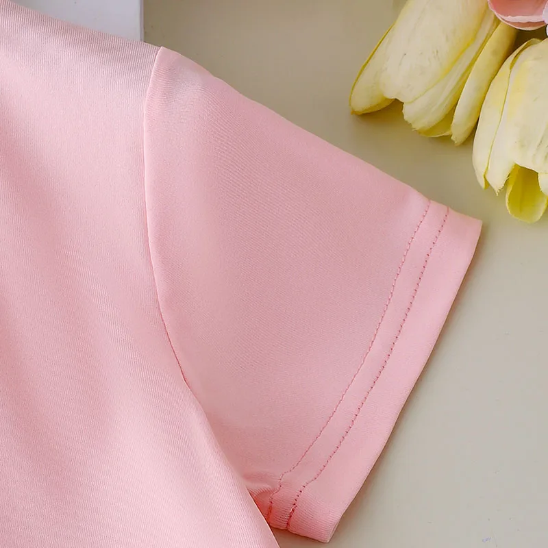 Conjunto de verano para niña con top lazo y pantalón vaquero corto - imagen 2