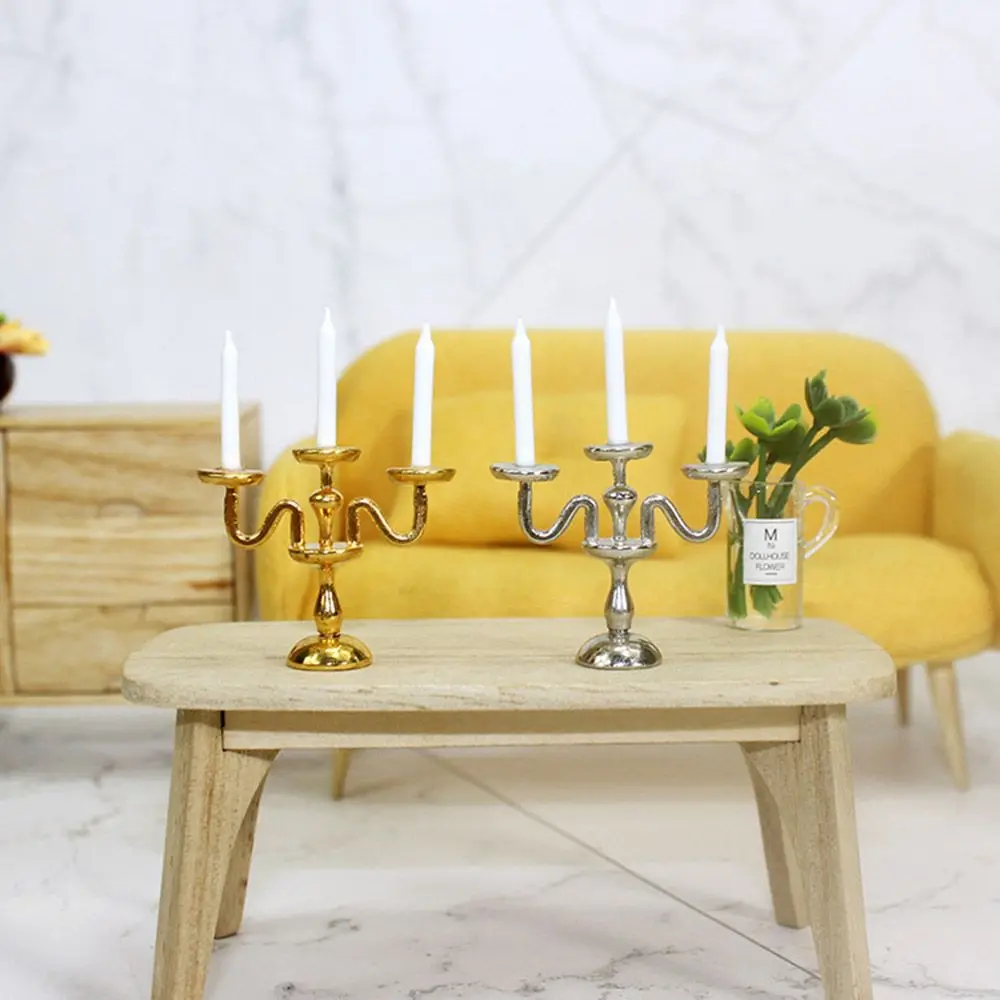 Candelabro miniatura para casa de muñecas – Adorno decorativo - imagen 5