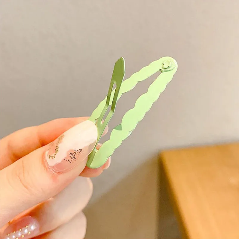 Pasadores simples para niños, accesorios para el cabello de estilo coreano Kawaii Wave Color caramelo, pinzas para el pelo, tocado para niñas - imagen 5