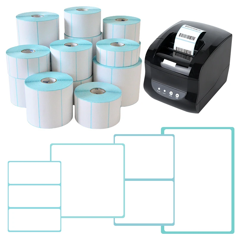 1 rollo de etiquetas térmicas de tres pruebas, pegatinas adhesivas para franqueo, etiquetas de transferencia térmica, pegatinas para álbum de recortes, etiquetas marcadoras, suministros ZYF