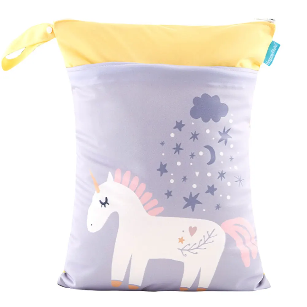 HappyFflute Bolsa de neopreno portátil para pañales de bebé, bolsa de pañales impermeable con dos cremalleras, 1 unidad, 30cm x 40cm