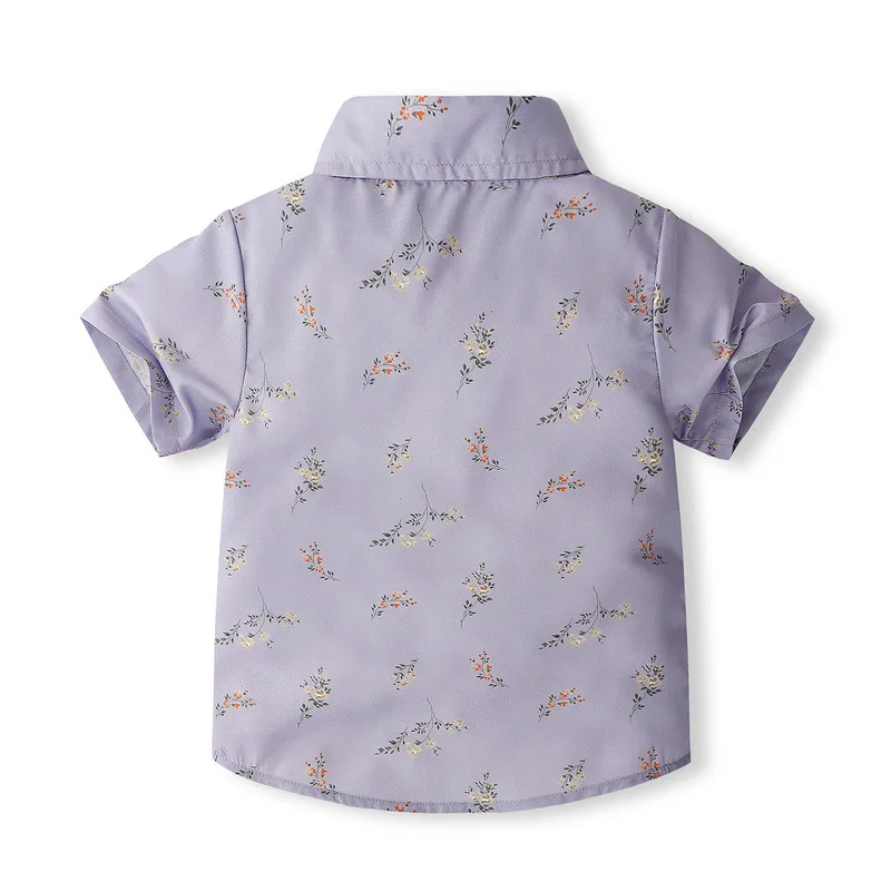 BC150 Conjunto veraniego para niños: tops y shorts con lazo floral - imagen 4