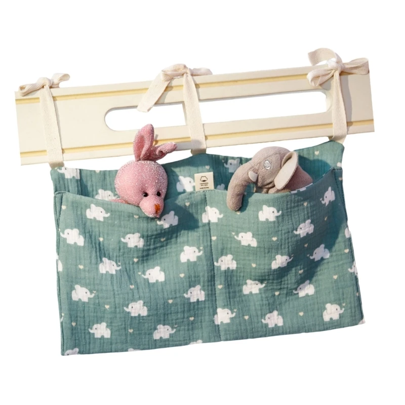 Estuche colgante multifuncional para cabecera cama M76C, artículos para guardería, pañales, accesorios alimentación, bolsa - imagen 2