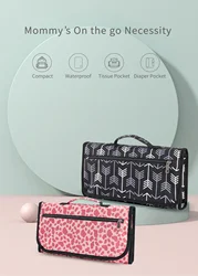 Cambiador bebé impermeable 3 en 1 con estera y bolsa
