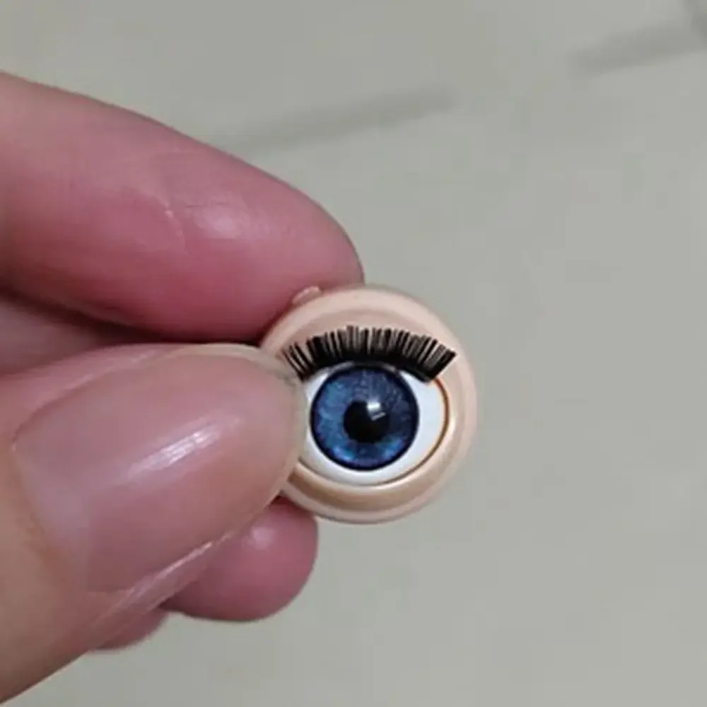 Ojos enrollables con pestañas para muñecas, simulación de activa, accesorios 1 par - imagen 5