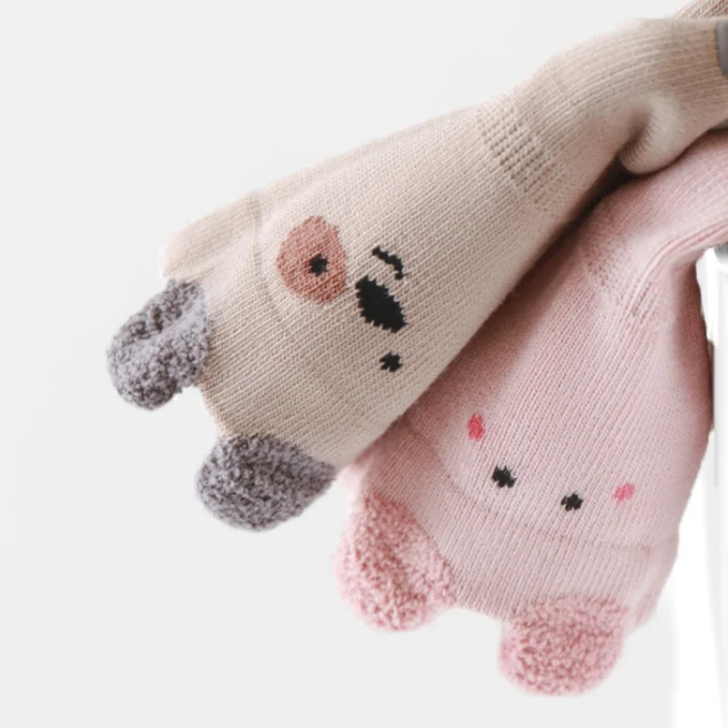 Calcetines para niños y niñas, calcetines de algodón a la moda para Otoño e Invierno, calcetines bonitos y suaves para bebés y niños pequeños, calcetines antideslizantes para el hogar de 3 a 5 años - imagen 5