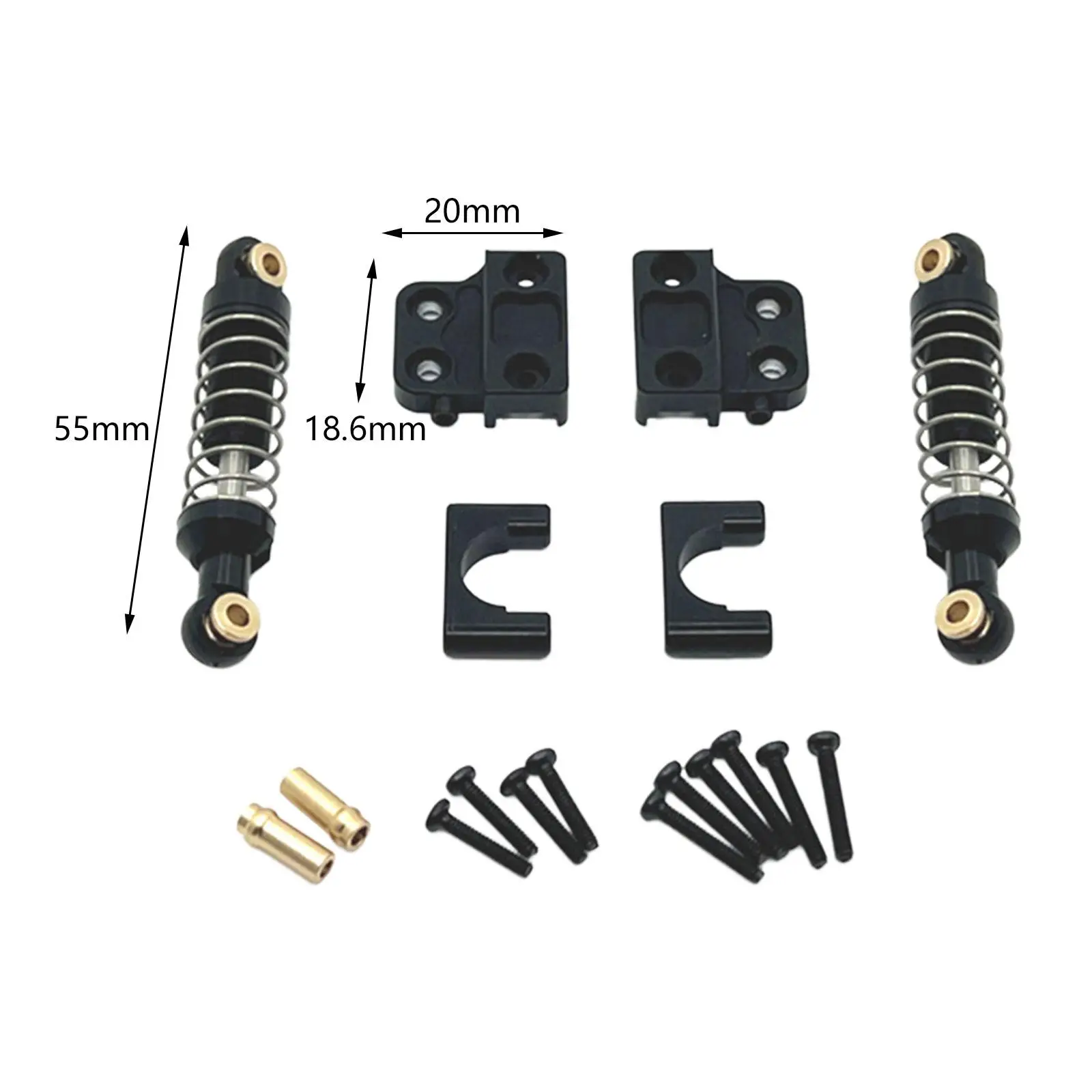 Rear Shock Absorbers Set Spring Fixings Set Shock Bracket for 1/12 Remote Control RC Car Crawler Car LC79 MN78 MN82 Spare Parts