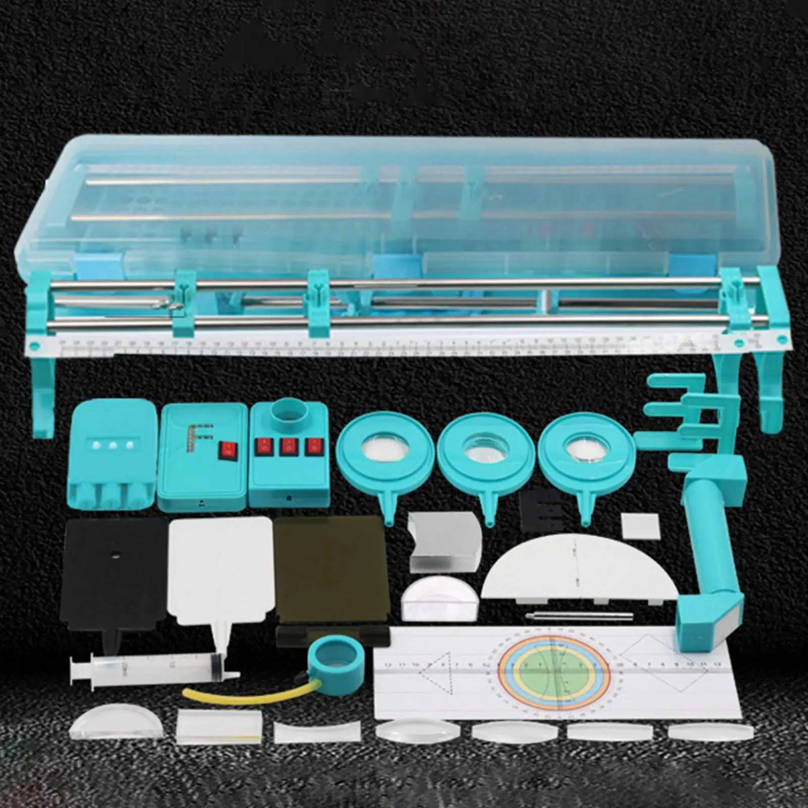 Physics Optics Experiment Kits Optical Experiment Box Small Hole Imaging Concave Convex Lens for Gift School Boys and Girls