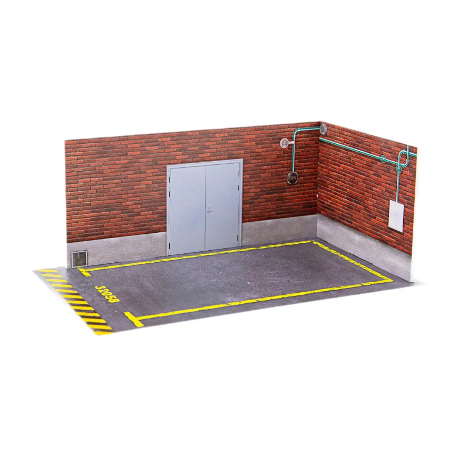 1/32 Model Car Parking Lot Display Scene Sturdy Diorama Car Garage Model